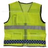 Multi-pocket Fluorescent Reflective Vest for Road Construction and Workwear