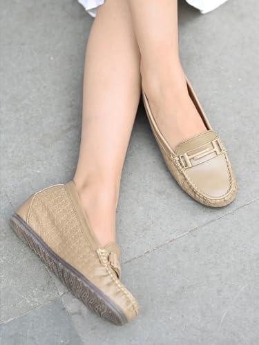 Shoetopia Women S Zip Loafers Olive (8 Uk) 8 UK