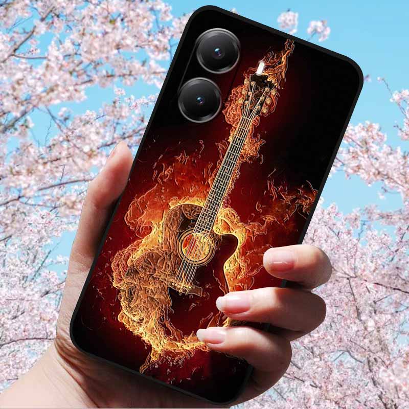 For Xiaomi Poco X7 Pro 3D Relief Flower Emboss Soft Silicone Case Cartoon Painted Back Cover for Poco X7 Pro with 3D Relief Case
