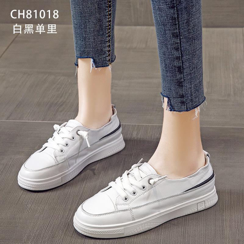 

Leather spring and autumn new round head college style leisure sports single ins tide 35