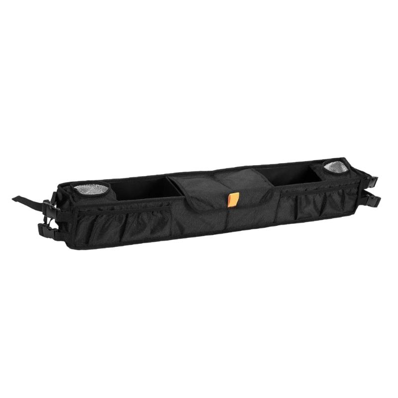 

Foldable Golf Cart Organizer With Heavy Type Polyester Large Storage Space Easy Setups Stable Attachments 1