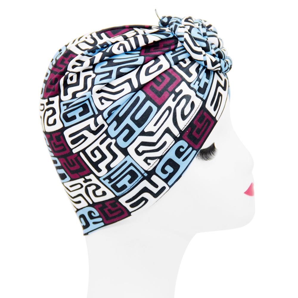 Stylish Donut Turban Hat: European & American Ethnic Swirl Design