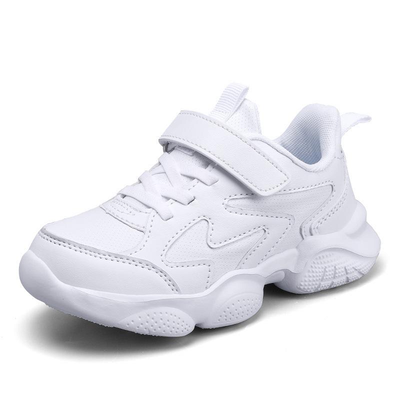 8855 middle school and university students running shoes foreign trade classmates children's little white shoes boys mesh breathable sports shoes whit