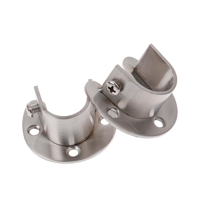 Supporto per Armadio 19/22/25/32mm Presa per Asta Acciaio Inossidabile Supporto per Asta a Flangia Supporto per Asta Tenda Doccia Supporto di Tensione