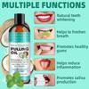 Whitening Oil Pulling Coconut Oil, Alcohol Free Natural Mouthwash with Virgin Coconut Oil & Peppermint Oil, Teeth Whitening,8 Fl.Oz