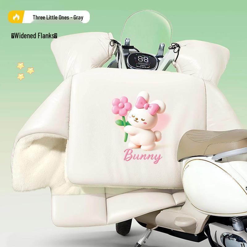 Winter Windproof Sharkskin Cape for Electric Vehicles – Thick, Waterproof, and Insulated Motorcycle Cover