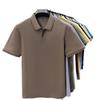 New Pure Cotton Men's High-End Polo Shirt - Short Sleeve, Lapel, Solid Color, Casual Summer T-Shirt