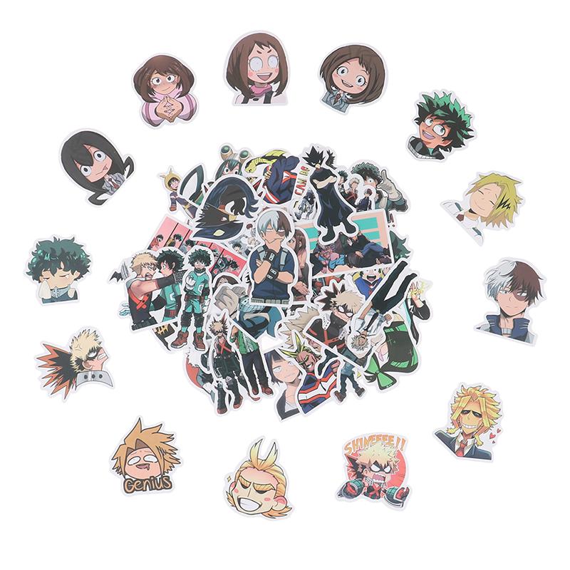 50 Unidades My Hero Academia Japão Anime Adesivos Para DIY Skate Guitarra Laptop
