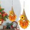Fall Wreath Artificial Autumn Dwarf Hanging Outdoor Front Door Garland Welcome Decoration  for Thanksgiving Halloween Home Decor