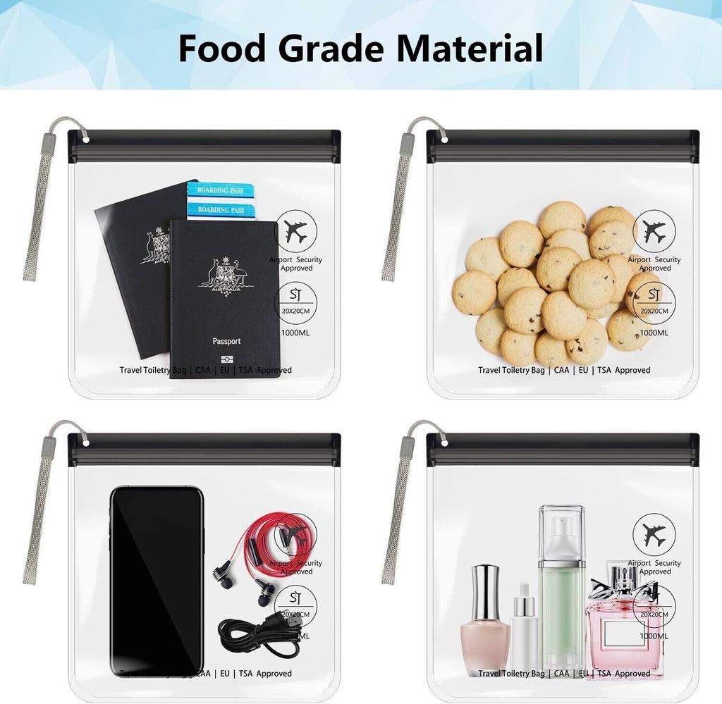 1 szt. Bagaż Przezroczysty Podróżny Odporny na Przecieki Lot Makijaż Wodoodporny Dla Kobiet Wielokrotnego Użytku Torba na Przybory Toaletowe Bezpieczeństwo Lotniska