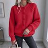 Women's Color Long Sleeve Open Front Knit Cardigan Sweater