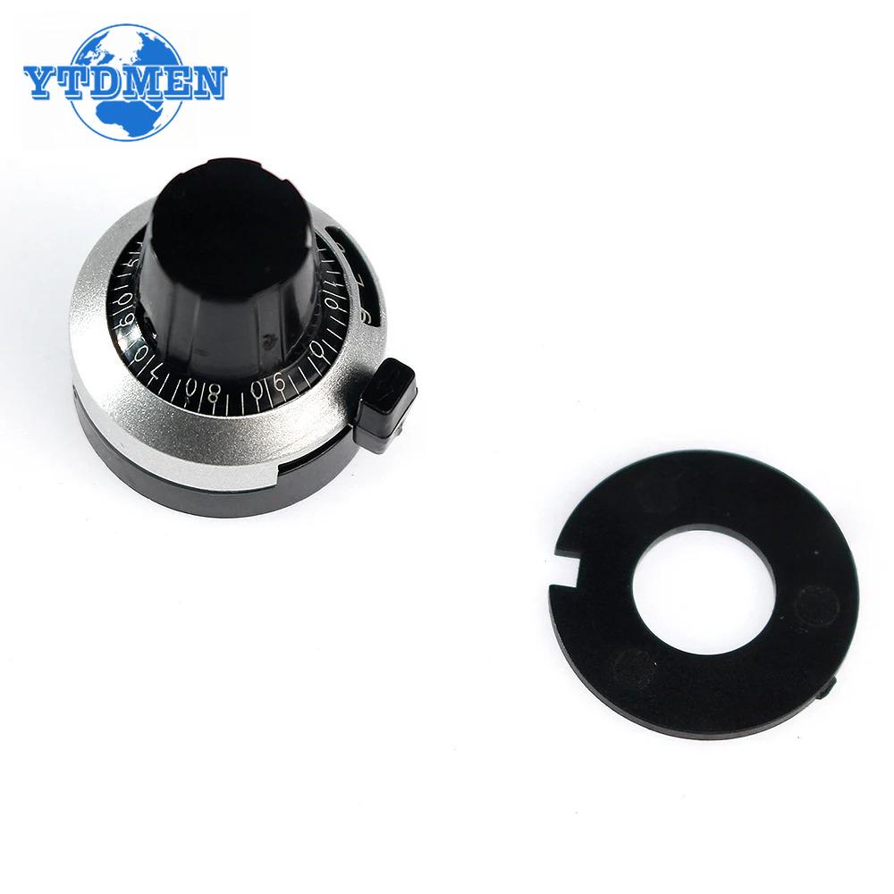 1Set 3590S 6.35mm WXD3-13 Potentiometer Precise Dial Knob with Locking 3590 Knob Hat Kit