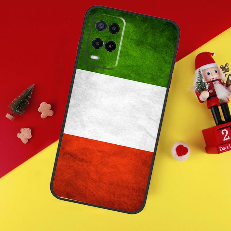 Italy Flag Case For Oppo A38 A18 A58 A78 A98 A74 A94 A54 A80 A60 A40 A96 A76 A16 A15 A17 A57 A5 A6 Pro