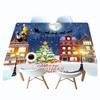 Thicken Cotton Christmas Tablecloth Golden Lantern And Tree Pattern Rectangular Round Table Cloth For Wedding Picnic Party