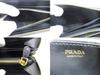 Authentische PRADA Schwarzes Nylon Leder Gold H/W Runder Reißverschluss Lange Geldbörse #a570 Generalüberholt