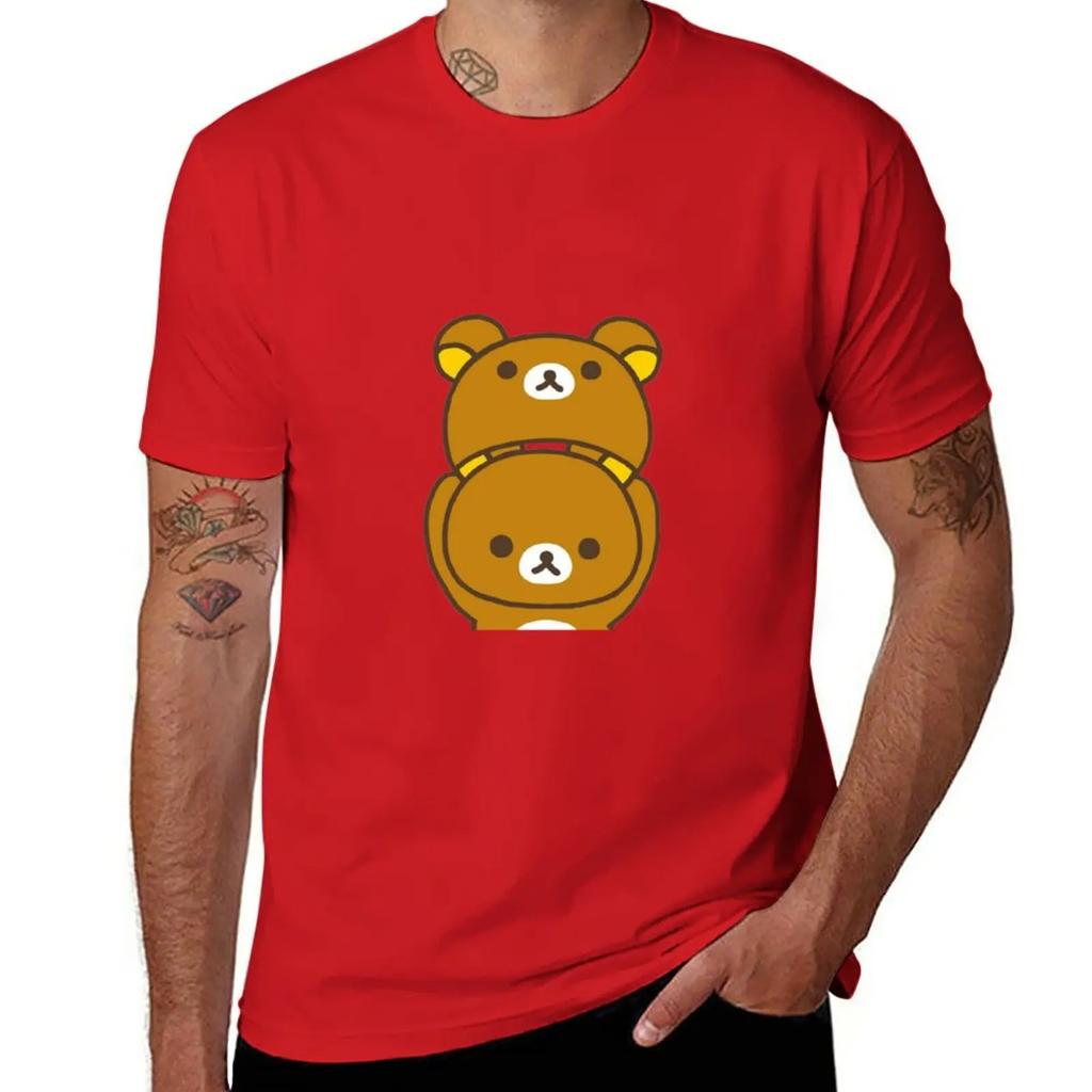 Rilakkuma kawaii T-Shirt Sportfans Sommerkleidung T-Shirts für Männer