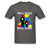 Never Walk Alone Father And Son T Shirt Discount Custom Work Tshirts Mens Short Sleeve Tees