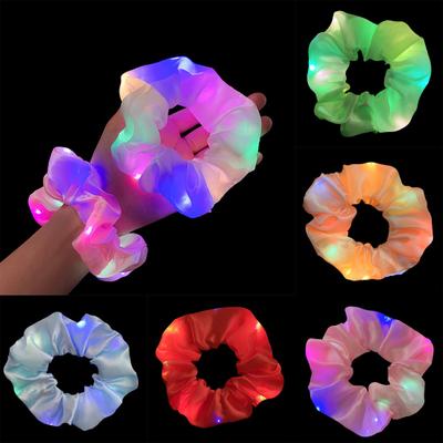 Univerzálny ľahký a kvalitný nekĺzavý fluorescenčný LED krúžok do vlasov