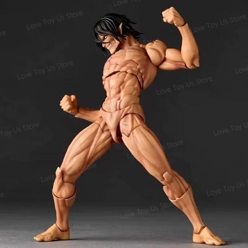 Amazing Yamaguchi Revoltech Attack on Titan Eren Jaeger Action Figure Movable PVC Collection Model Playthings Figures Doll