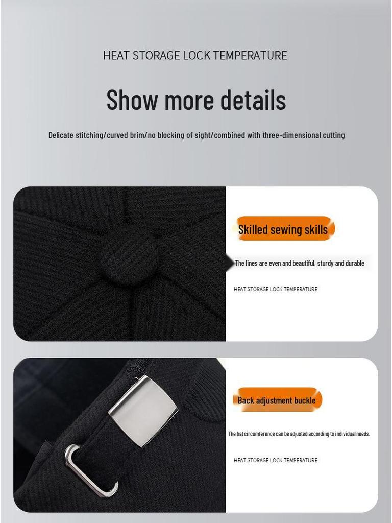 Men's Winter Warm Baseball Cap with Ear Protection - Ideal for Middle-aged & Elderly
