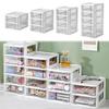 Clear Storage Organizer Desk Organizer with Drawers Plastic Stationery Organizer Makeup Organizer Storage Box for Office