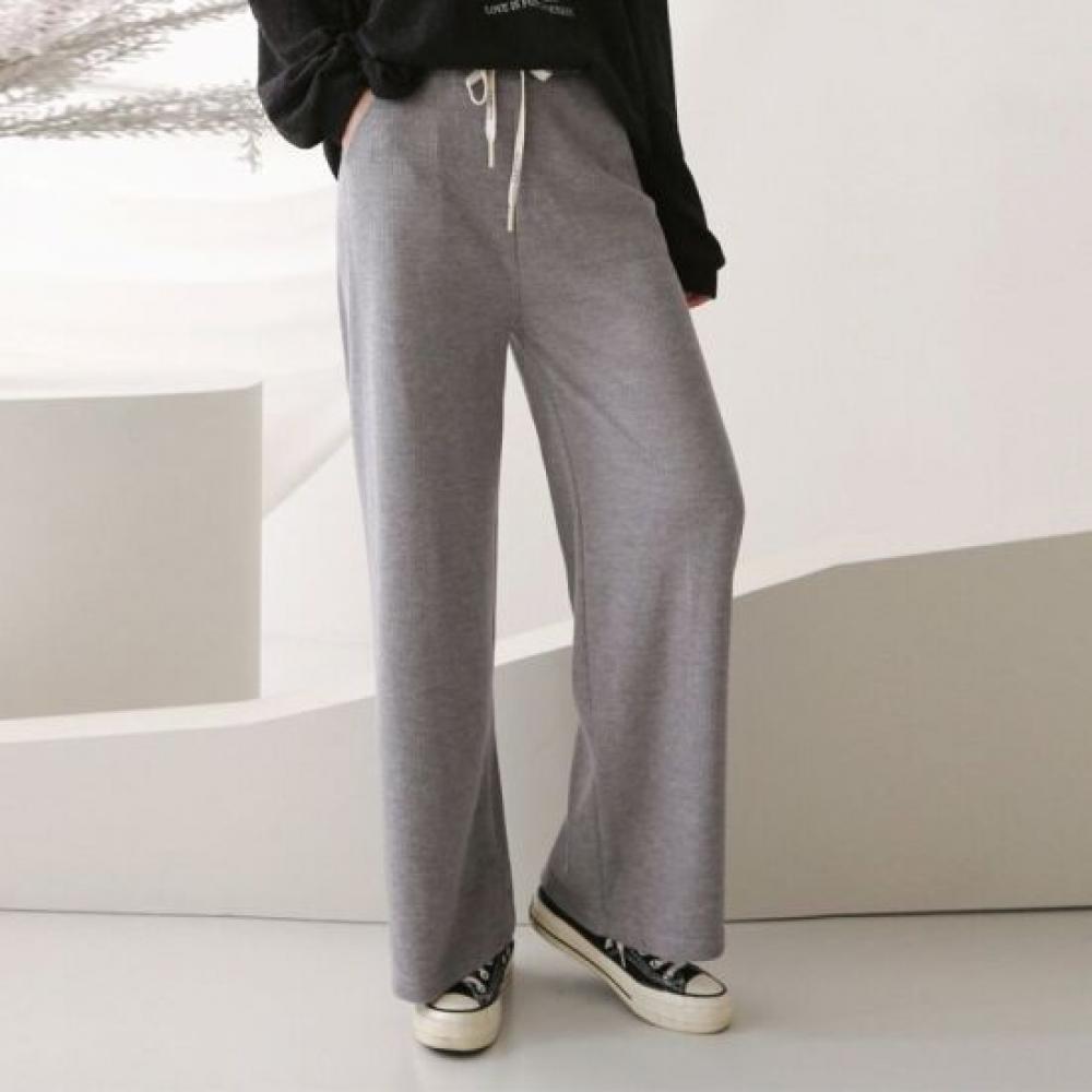 From Heart Knit Banding Wide Pants