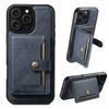 SUTENI M4 For iPhone 16 Pro Magnetic Case with Card Holder Cowhide Texture Leather Back Cover
