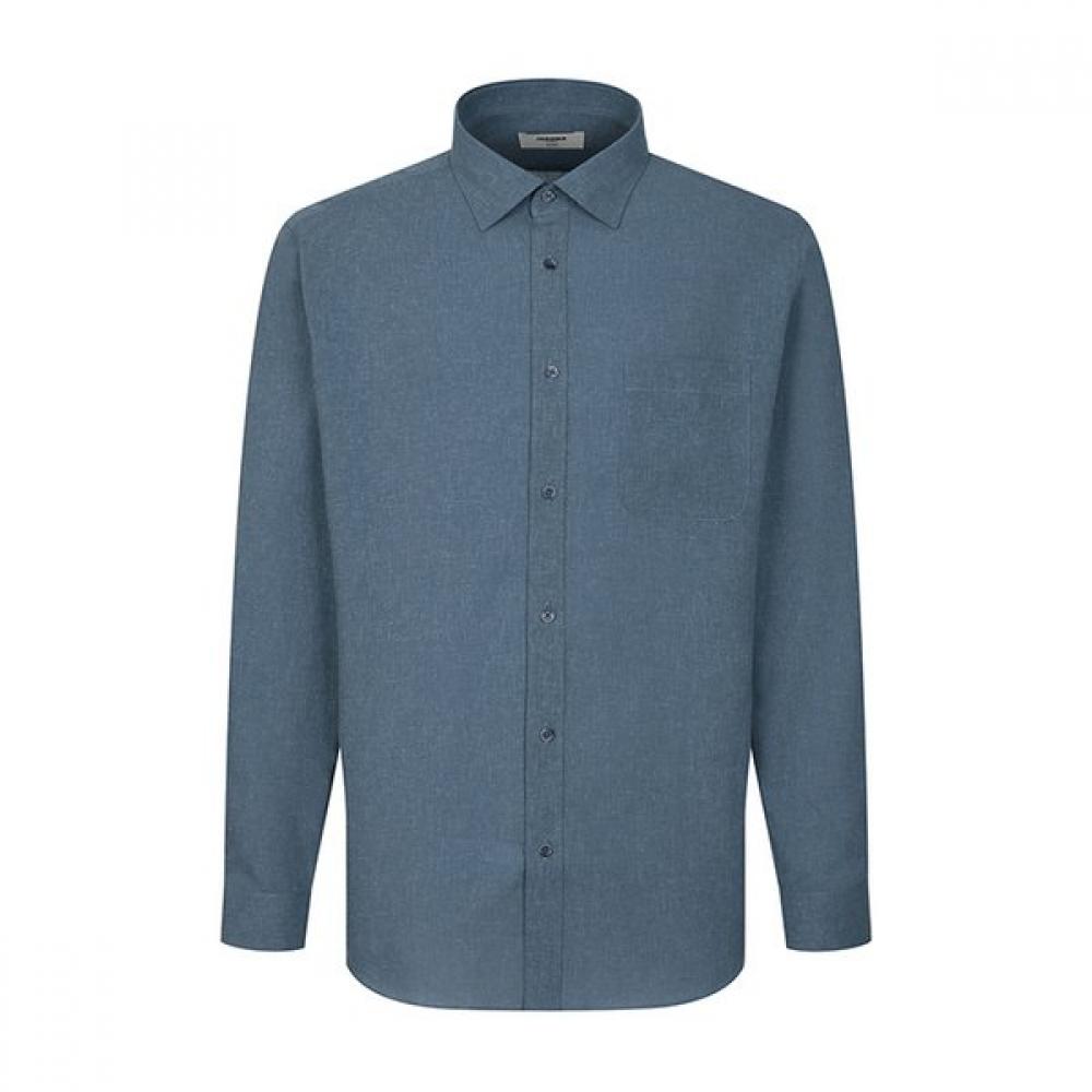 Renoma Linen Polyester Blend Solid Shirt Rpssg1002 Db 95