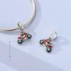Original 925 Sterling Silver Charms Bead Red Cool Motorcycle Rider Kart Pendant Fit Original Bracelet For Women DIY Jewelry Gift