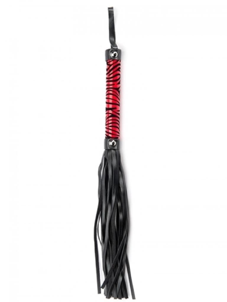 Small Panther Pattern Red Flogger Whip For Bdsm Play Accessories