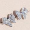 Butterfly Earrings Luxury Bow Fashionable Women's Earrings Cute Korean Bow Earrings Micro Inlaid Zircon Luxury Korean Earring
