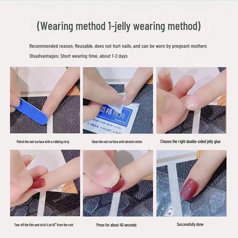 Summer Ice Handmade Translucent Gel Nails: Joyful Blush Cat Eye Micro Beads Flash Art