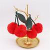 Cherry Keychain Bag Pendant Bag Accessory Plush Texture Key Holder Key Ornament Suitable for Gifting and Daily Use