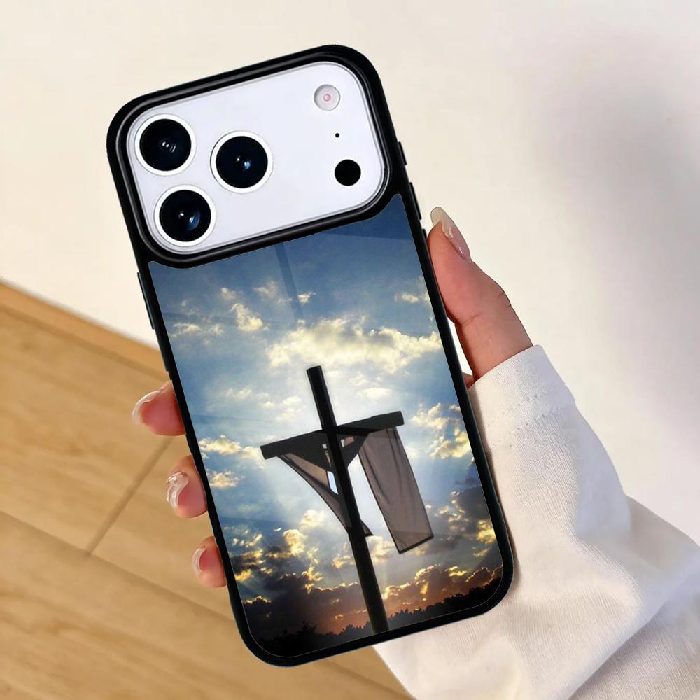 christian cross Mobile Phone Case for IPhone 17 AIR 16pro Max 15 14 13 12 11 Bumper Cover
