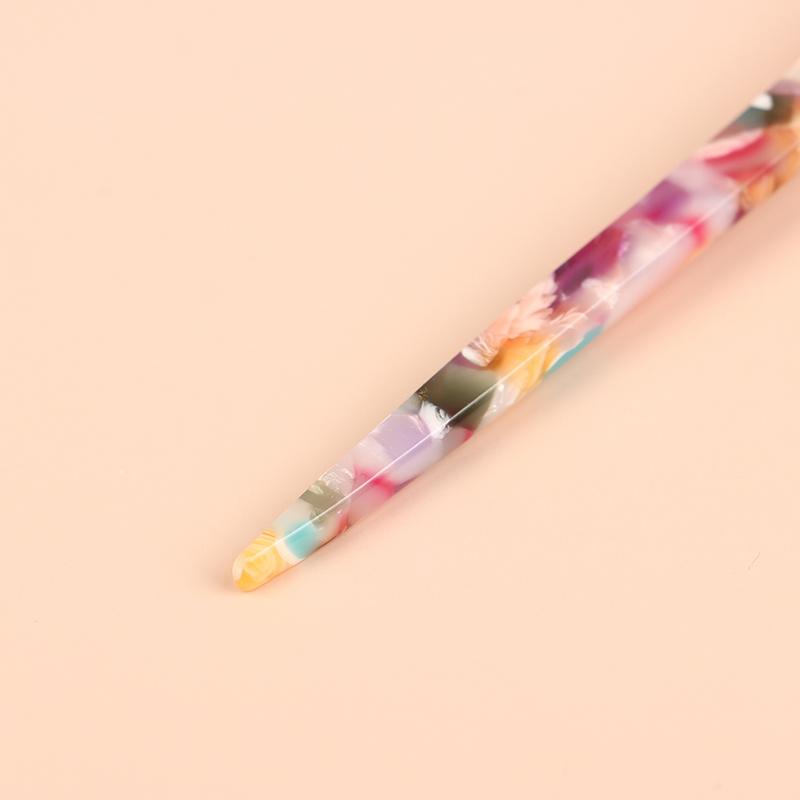 High Quality Acetate Korean Style Simple Marble Texture Long Handle Pointed Tail Comb Anti-Static Hairdressing Comb