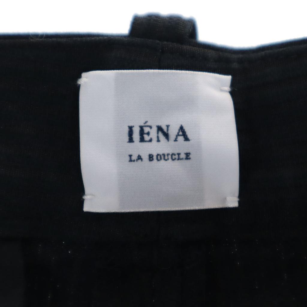 Unused IENA Made In Japan Striped Pattern Flare Pants 36 Black LA BOUCLE Women Used