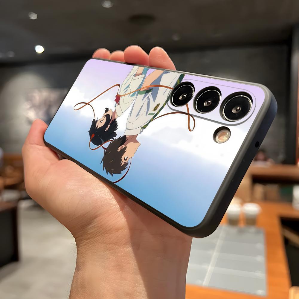 A-Anime Your N-Name Phone Case For Samsung A56 A36 A26 A16 A15 A25 A35 A55 A14 A34 A24 A54 Black Soft Shell