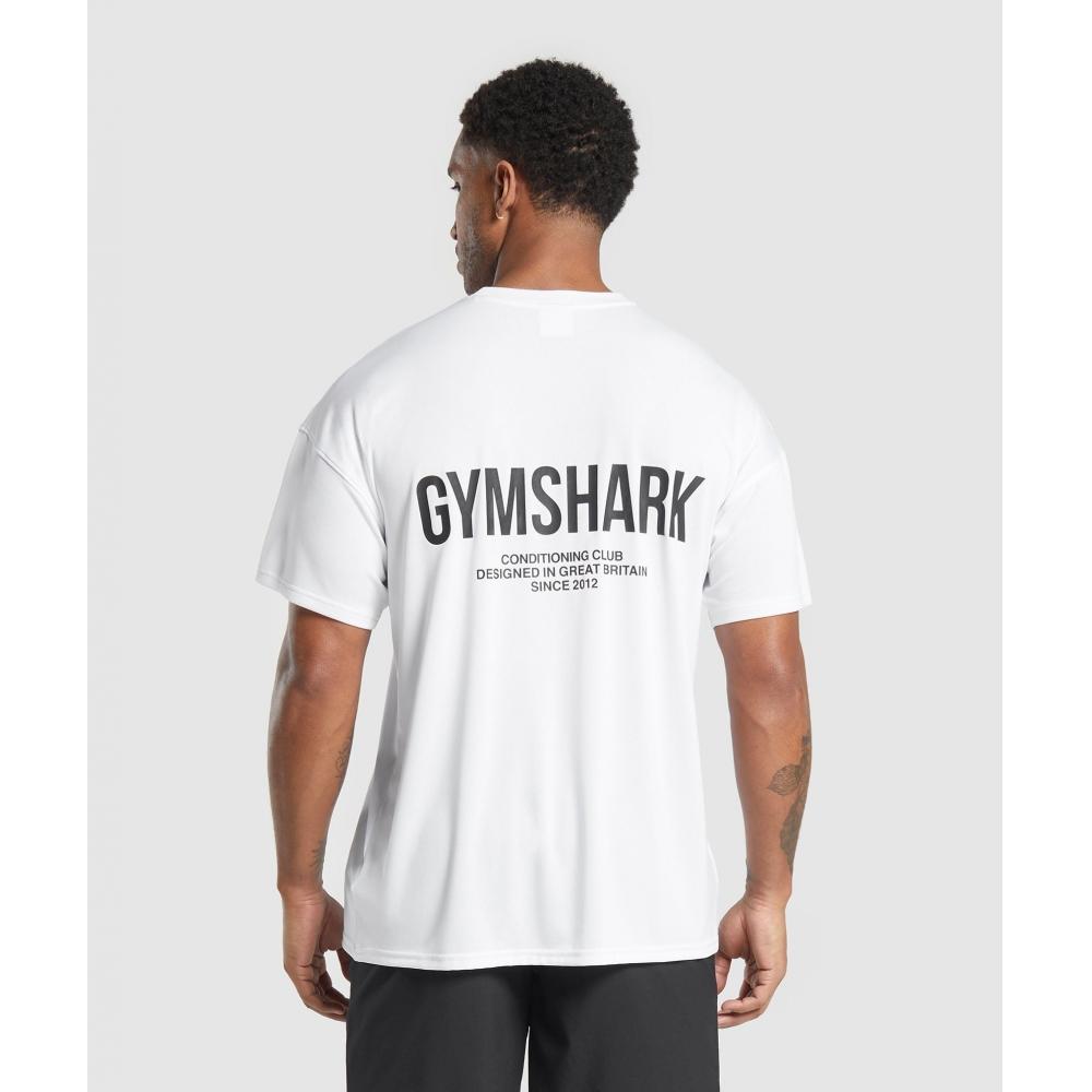

Gymshark Футболка большого размера CondiTioning Club белая A2b5y Wb57 XS