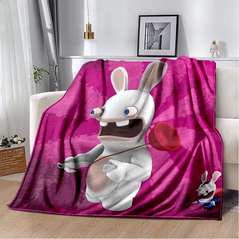 GAME Raving Rabbids Blanket,portable and Suitable for All Seasons, Making A Unique Birthday Gift.A Soft Flannel Blanket