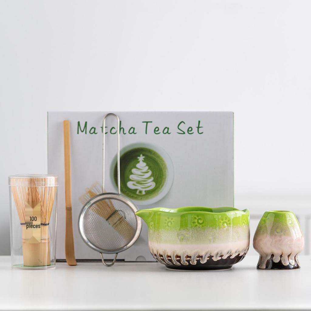 Song Dynasty Matcha Bowl and Whisk Set - Japanese Tea Ceremony Accessory.