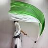 Belly Dance Veil Poi Faux Silk Scarf with Poi Ball Throwing Balls