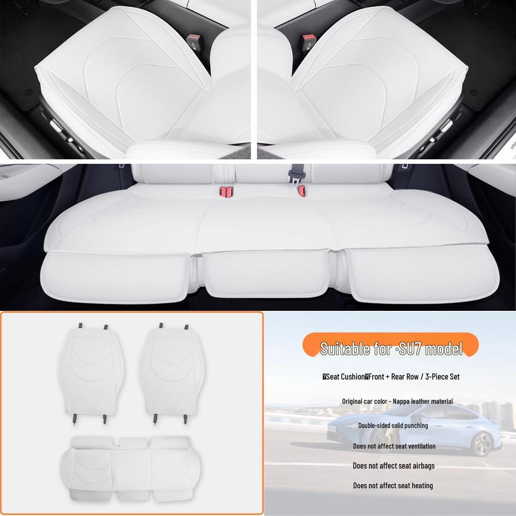 Four Seasons Universal Napa Leather Seat Cover for Xiaomi SU7 - Breathable Protective Cushion Accessory