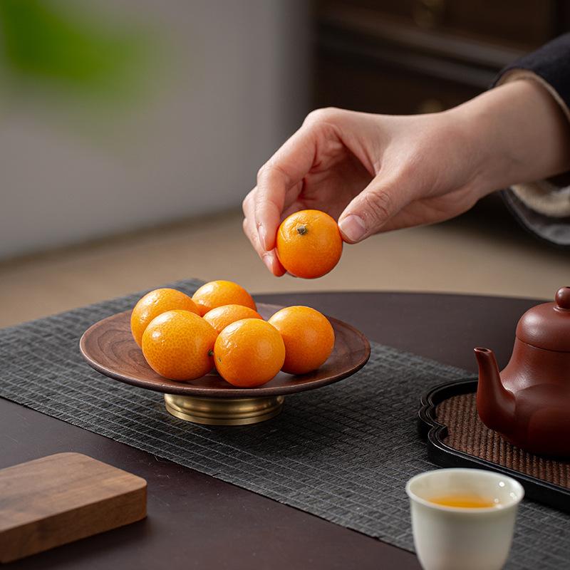 5Pcs Walnut Chinese pastry plate Living Room kitchen Household snacks snack dry fruit plate tea tray snack fruit plate