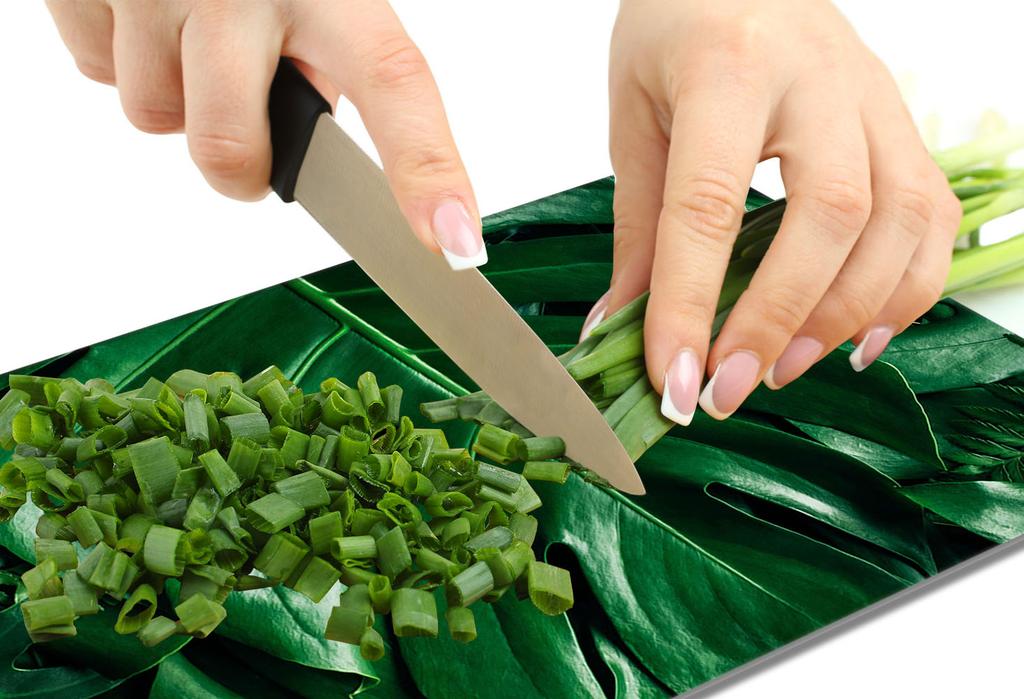 SZKLANA DESKA DO KROJENIA 30x52 Monstera