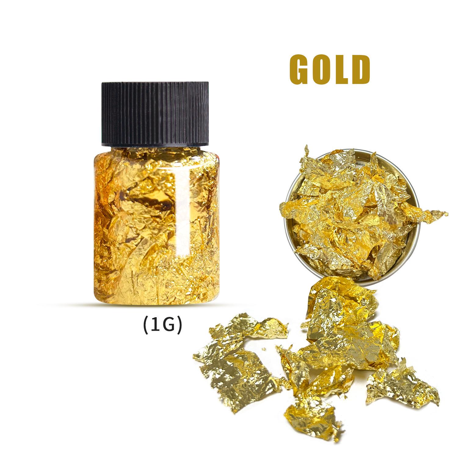 

Crushed Metallic Foil Set for DIY Epoxy Crafts: Gold, Silver, Copper, Rose Gold