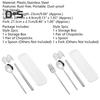 Stainless Steel Flatware Kit Korean Style Dust Proof Chopsticks Fork Spoon Dinner Set