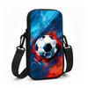 Sportliche Fußball-Tintenspritzer-Grafik Crossbody-Handytasche, Leichte verstellbare Träger Kleine Handytasche, Trendiges Weihnachtsgeschenk Festliche Accessoires