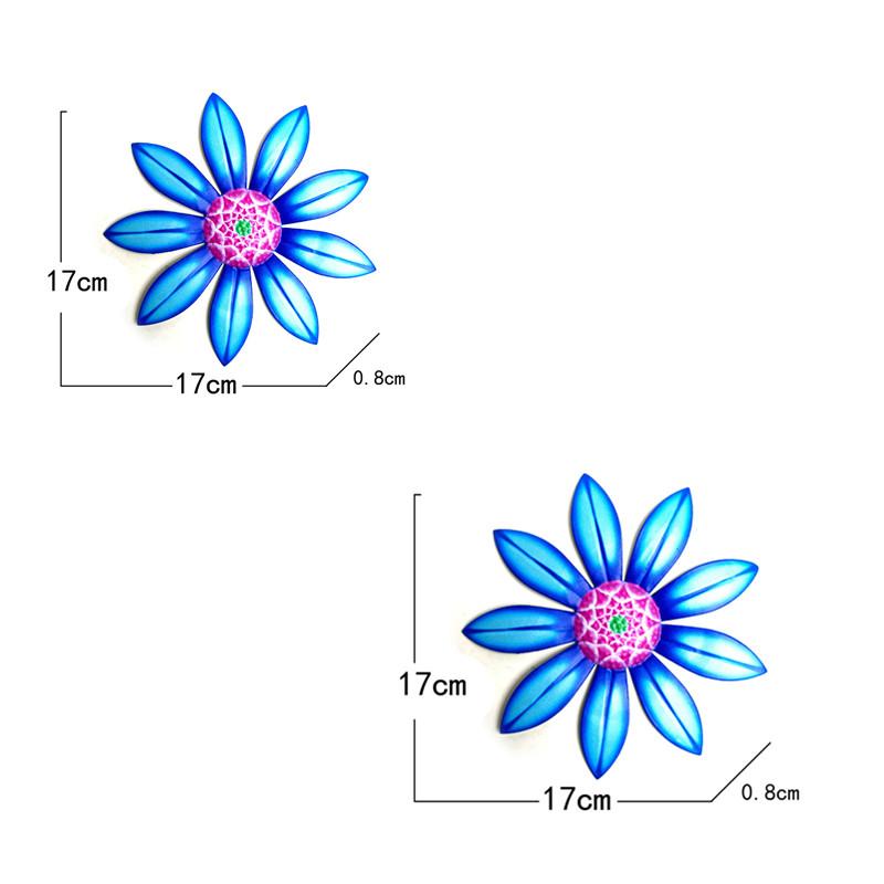 1/2/4pcs Metal Flower Wall Decoration Wall Art Hanging Decoration Home Garden Garden Outdoor Decoration (4 Colors Optional)