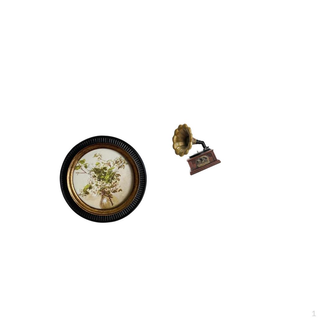 European Antique Resin Photo Frame And Vintage Collectible Sculpture Ornate Wall Hanging Figurine