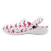 White Printed EVA Clogs Adult Unisex Easy Wear Breathable Slip On Casual Shoes Soft Sole Summer Sandals Lightweight Daily Wear
